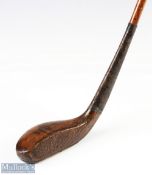 Wisden longnose slightly curved face beech wood play club c1895 - high crown, dropped toe head