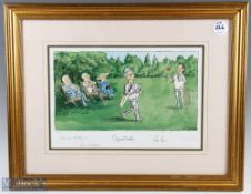 Seldom Seen - Limited Edition 'The five Living Prime Ministers' Autographed Cricket Print by Garland