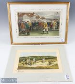 2x Interesting Michael Brown Hoylake coloured golfing prints - to include 