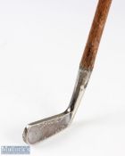 Sunday Golf Walking Stick with nickel plated putter handle with metal tip, measures 34.5