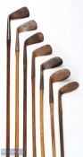 7x Various Golf irons - features T3 special with flanged sole with indistinct maker's marks,