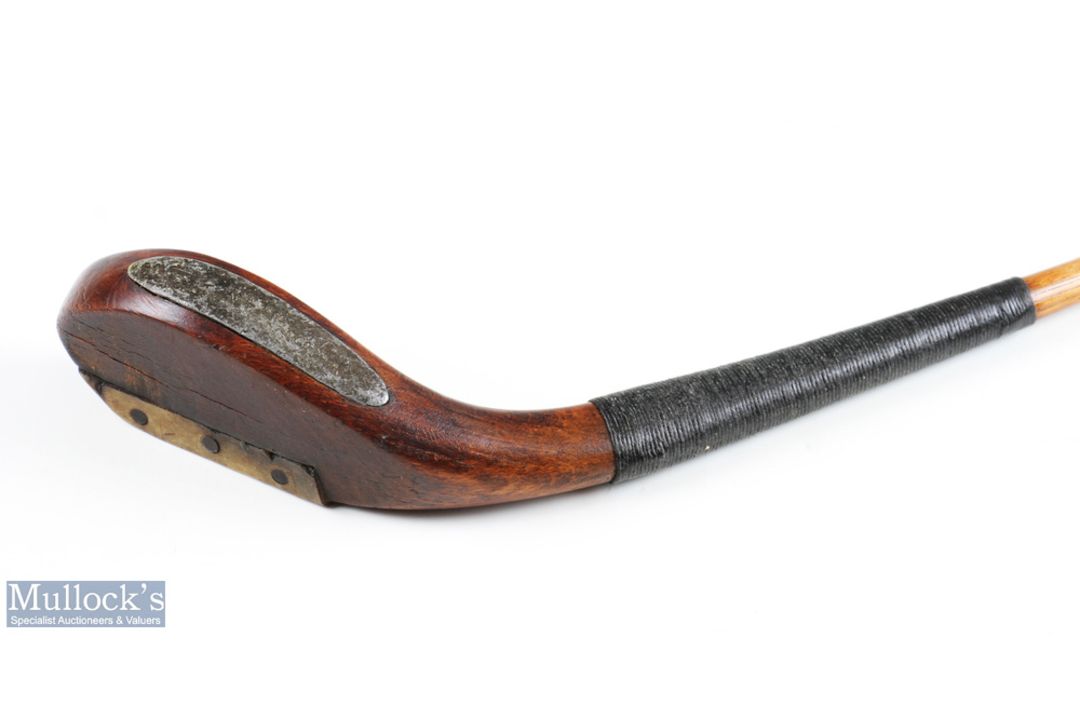 Scarce J Morris left hand longnose dark stained beech wood brassie c1885 - c/w with most of the - Image 3 of 3