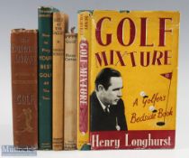 Period Golf Books, to include Gold Instruction Books How To Play Your Best Golf Tommy Armour 1955,