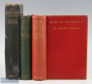 Vardon, Harry Golf Books - to include How to Play Golf scarce 1st ed 1912 publ'd Methuen & Co London
