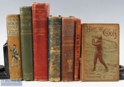 Horace G Hutchinson Golf Book Collection (7) - titles include 