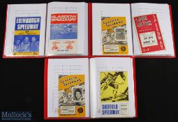 1964 -1969 British League Speedway Programmes, 5 binders of complete years home and away meets,