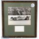 1990 Bobby Rahal Indy Car black and white photograph with mounted signature underneath, mounted - Image 1 of 2