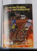 2015 Somerset Rebels Speedway programmes, a complete year of home and away meets, comes with printed