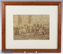 Late 19th century Leith Thistle Club Members sepia photograph - comprising a group shot of 39
