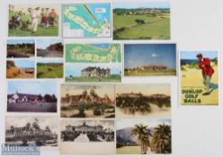 World Golf Course Postcards, a selection of printed postcard, posted and unposted cards, to