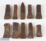 Collection of Cast Iron Golf Club and Other head Stamp Marks to include Barnes, H A Corteen, J