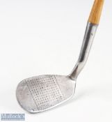 Fine A Matthews Smiths Model Anti-Shank Rustless Wing Toed Mashie-Niblick - fitted with a replaced