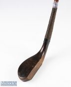 Tom Morris St Andrews longnose dark stained beech wood putter c1885 - head measures 5.5