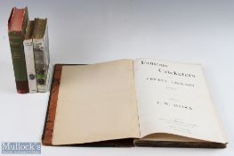 1895 Famous Cricketers and Cricket Grounds C W Alcock Book, a large folio volume fully illustrated