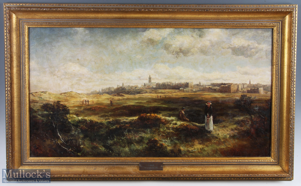 J G H Spindler (Exh.1880-1907) RA & RSA, titled "St Andrews 1898" giclee on canvass signed Jas G H