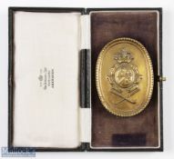 1958 Villa d'Este Golf Club (Italy) International Amateur Championship large embossed oval medal -