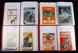 1975-1980 British League Speedway Programmes, 6 binders of complete years home and away meets, comes