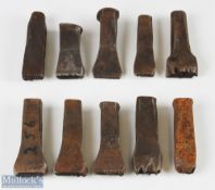 Collection of Cast Iron Golf Club and Other Head Stamp Marks to include - Pete Gill, J Sharp,