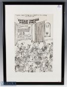 Edward Rolland McLachlan (b.1940) Cricket Umpire pen and ink cartoon entitled 'Cricket Umpires