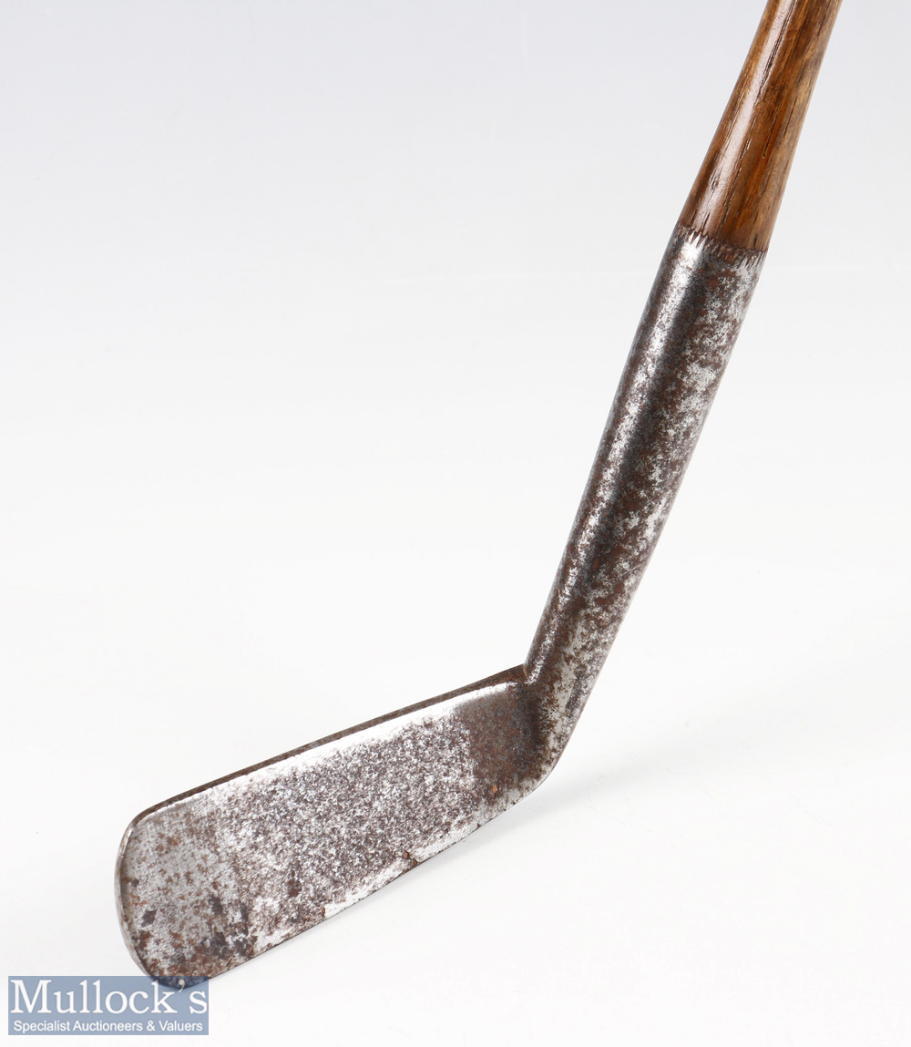 Early F H Ayres Smooth face driving cleek - stamped with letter 'C' to the head, sharp neck