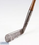 Early F H Ayres Smooth face driving cleek - stamped with letter 'C' to the head, sharp neck