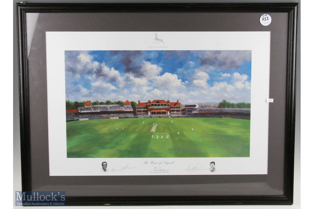 The Home of Legends Autographed Cricket Print signed by Gary Sobers and artist Jack Russell, - Image 1 of 2