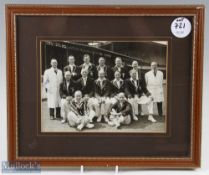 Rare Multi-Signed c.1930s 'England Reunion' Cricket Photograph with signatures featuring Jack Hobbs,