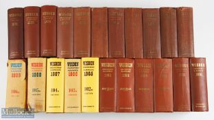 1956-1969 Wisden Cricket Almanacs - original hardback, 1965-1969 with DJ's, duplicate 1956, 1957,
