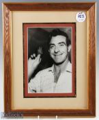 Fred Trueman (1931-2006) Autographed Cricket Photograph with inscription 'With the world record