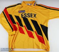 Graham Gooch Autographed Essex Cricket Shirt with 'Gooch' to the reverse, in yellow, long sleeve,