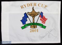 2001 The Belfry Ryder Cup Signed Pin Flag, signed by Paul McGinley - this has been mounted with