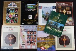 1975-2002 Ryder Cup Golf Programmes, to include 2x 21st Ryder Cup match at Laurel Valley with 3x