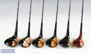 Various Ben Sayers Persimmon Woods (x6) featuring 'Monarch 62' 6, 7 and 9 examples, plus Monarch