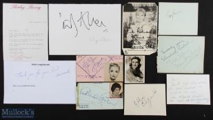 Female Singers group of signed pieces by female singers including a tls from Shirley Bassey, and