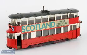 O Gauge Clockwork London Transport Double Decker Tram Car, with a stop start and verse clockwork