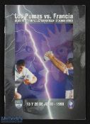Rare 1998 Argentina v France 1998 Rugby Programme: For the first test played in Buenos Aires. VG