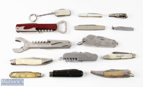 Pen Knives Collection incl Bottle Opener, with noted examples of a 1953 British army penknife,