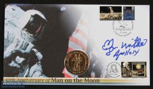 Space Memorabilia - Autograph - Edgar Mitchell, Third Man on The Moon. Commemorative first day cover