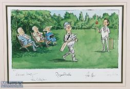 Seldom Seen - Limited Edition 'The five Living Prime Ministers' Autographed Cricket Print by Garland