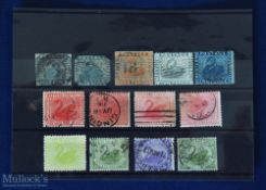 Australia - Western Australia; Collection of 13 Postage Stamps 1854-1910 including some