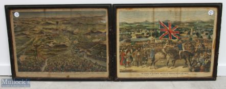BOER WAR Bacon's South African Pictures - a pair of colour-printed plates of the Siege of