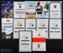 1958-2001 Barbarians Rugby Programmes v Tourists etc (12): Transvaal v the Barbarians 1958, Cliff