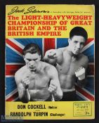 Boxing; The Light-Heavyweight Championship of Great Britain & The British Empire, Harringay Arena