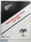 Rare 1980 Fiji v New Zealand Rugby Programme: For game played at Suva. VG