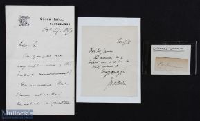 Charles Darwin Autograph - in pencil on a small slip of paper, with a letter of provenance, together