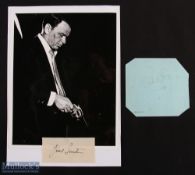 Frank Sinatra - Autograph - two examples of his signature on slips of paper, the one identified as