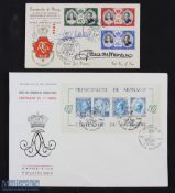 Princess Grace Of Monaco - Autograph first day cover dated 1956 celebrating the marriage of Grace (