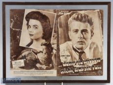 c1955 Very Scarce James Dean Signed German Cinemascope Illustrated Press Brochure of -Rebel