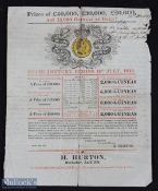 Handbill For State Lottery Prize of 12,000 Guineas in Gold 1815 - unusual as early three colour