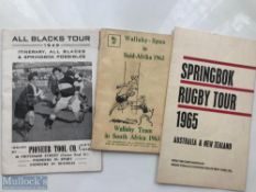 Rugby Tour Itinerary Cards (3): Tour itinerary cards, including rare 1949 version of NZ to SA in 49,